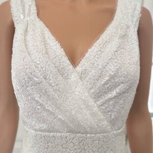 Grace Karin White Sequin Wedding Dress